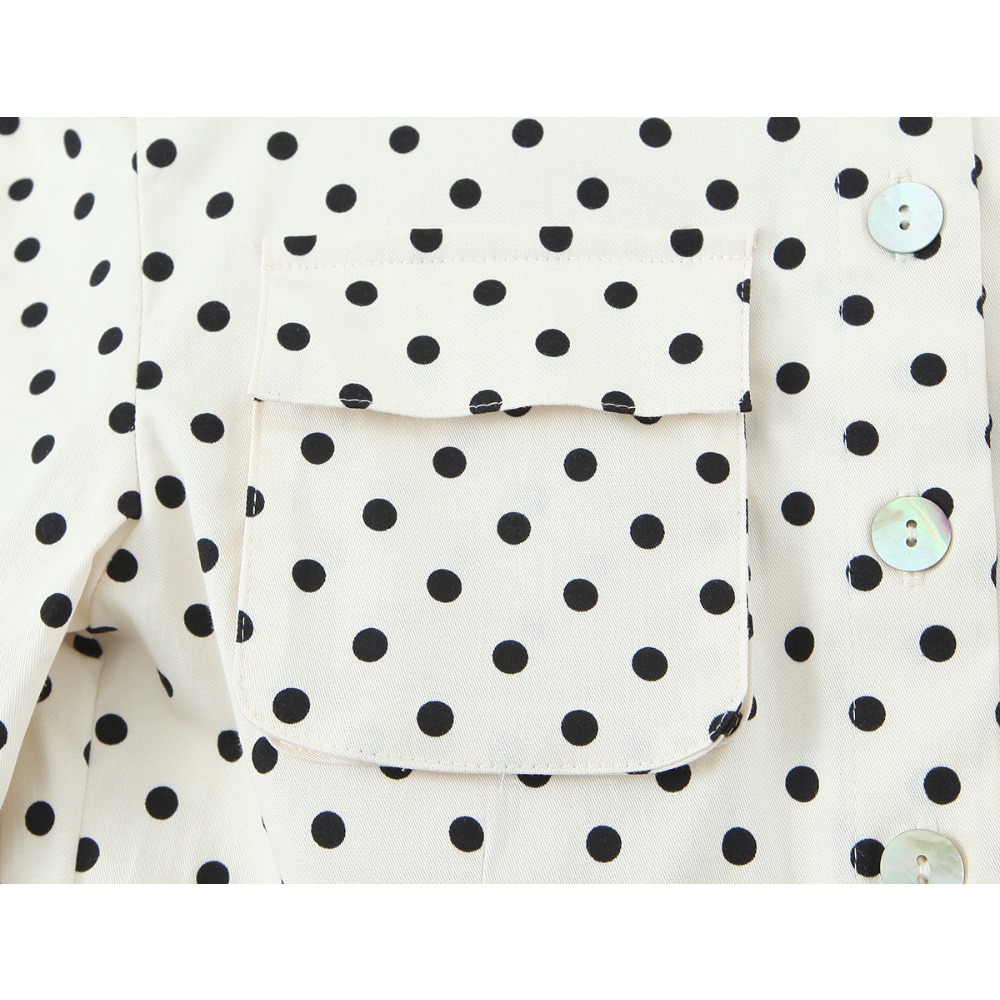 Elegant Chic Fitted Polka Dot  - đánh giá và giá Matcha