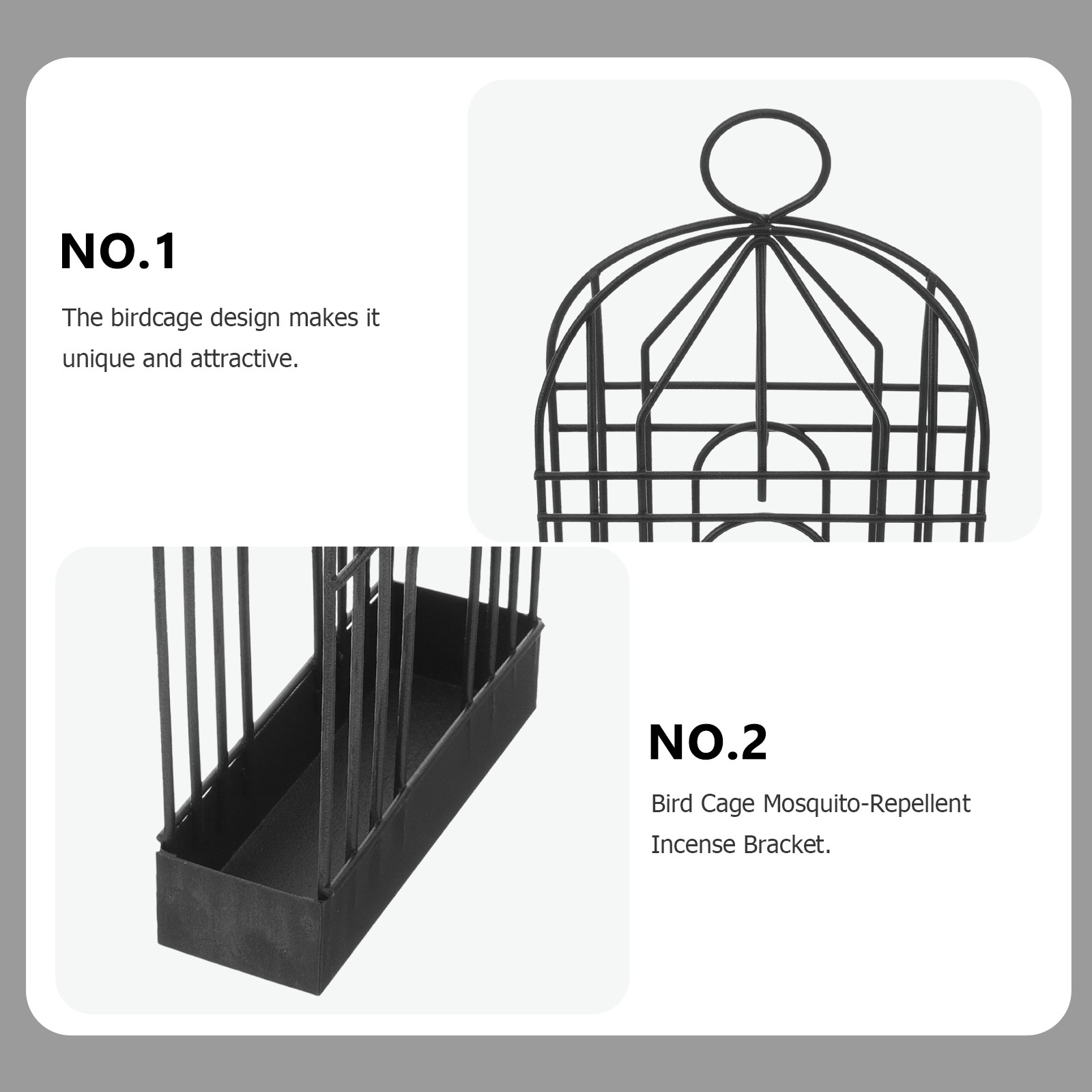 Black Retro Iron Birdcage Coil - đánh giá và giá Incense Holder
